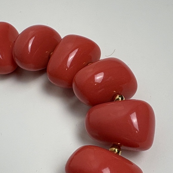 KJL Coral Chunky Beaded Necklace Statement - Picture 3 of 11
